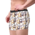 thumbnail image 2 of Lsque Cartoon Cat Pattern Men’s Total Support Pouch Boxer Briefs, X-Temp Cooling, Moisture-Wicking Underwear, Regular, Long-leg and Trunk-Medium, 2 of 5