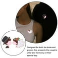 thumbnail image 3 of WHAMVOX 2pcs Cartoon Bridal Brooch Pin Groom Lapel Pin Festive Wedding Pin Bride Groom Badge Pin for Wedding Couple Occasions Supplies, 3 of 8
