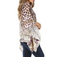 thumbnail image 3 of Sakkas Danis Women's Oversized Casual Pullover V-neck Short Sleeve Boho Top Blouse - 452 - One Size, 3 of 5