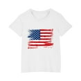thumbnail image 5 of CFLVAEK American Flag Shirts Kids July 4th Patriotic Tshirts Short Sleeve Round Neck Cotton Tshirt Indenpendence Day Gifts Tops for Girls Boys 4 T, 5 of 6