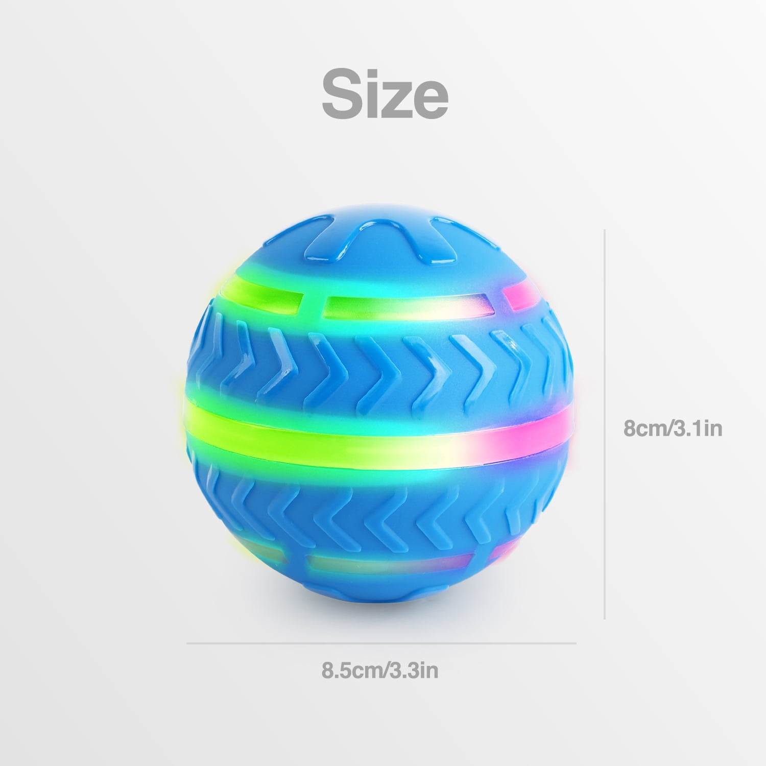 All for Paws Interactive Moving Ball Toy for Dogs, Motion Activated LED Bouncing Dog Ball Toy, USB Rechargeable