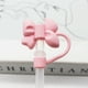 thumbnail image 1 of ShinYu Silica Gel Straw Cover Cute Bow Shaped Straw Cover Splashing Proof Straw Cover Reusable Straw Cover Water Bottle Straw Cover 0.4In Diameter, 1 of 1