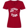 thumbnail image 3 of Inktastic Father's Day Father Son Team Parent Child Fist Bump Women's V-Neck T-Shirt, 3 of 5