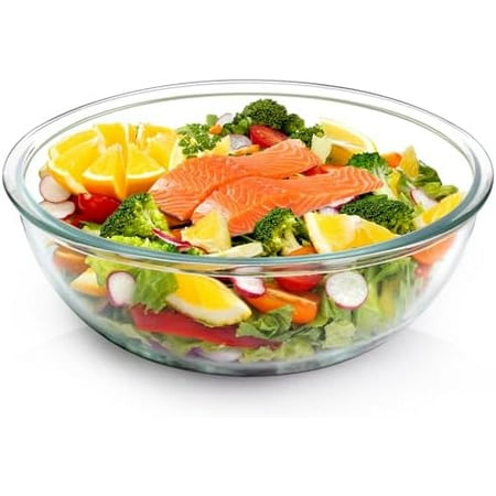 6.3QT Large Glass Mixing Bowl 11 inch Large Salad Bowls for Serving Big Glass Bowls for Sourdough$$Home Decor Kitchen & Other