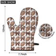 thumbnail image 6 of Cute Oven Mitts,Brown Footballs and Bows Pattern Oven Mitt 2-Pack Set,Kitchen Gloves for Oven,Heat Resistant Oven Mitts 7.7"x12", 6 of 7
