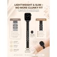 thumbnail image 3 of Wearlizer Slim Stainless Steel Watch Band Compatible with Apple Watch Bands 38/40/41/42/44/45/46/49mm Women Thin Link Bracelet Adjustable Strap for Series 11/10/9/8/7/6/5/4/3/SE/Ultra, 3 of 6