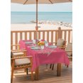 thumbnail image 3 of 54x80 Inch Outdoor Tablecloth with Umbrella Hole Zipper Rectangle Black Tree Rectangular Tablecloths Outside Waterproof Birds Vintage Farmhouse Pink Patio Table Cloth Cover for Picnic Party, 3 of 8