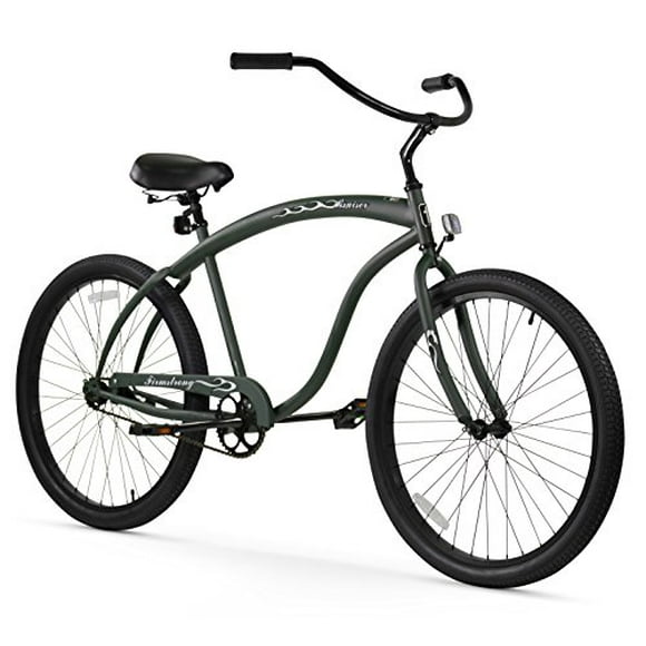 Firmstrong Bruiser Man Single Speed Beach Cruiser Bicycle, 26-Inch, Matte Army Green