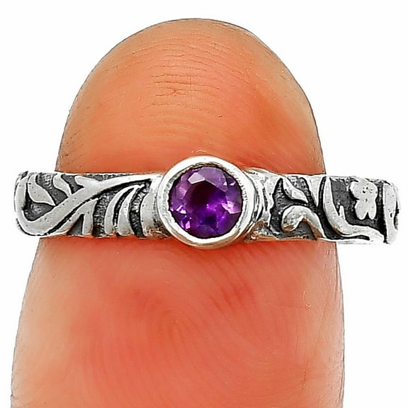 Natural Amethyst - Brazil 925 Sterling Silver Ring s.6 Jewelry DGR1119_A_6 R-1042