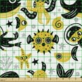 thumbnail image 2 of Ambesonne Fish Fabric by the Yard Upholstery, Underwater Creatures Yellow, 3 Yards, Earth Yellow Black and White, 2 of 5