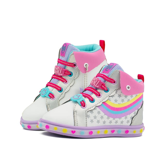 Tenis Botita Bubble Gummers Tamara I Arcoiris Blanco Lila 15