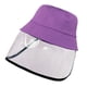 thumbnail image 2 of Sombrero anti-saliva de , gorro anti-escupir con facial, sombrero impermeable a prueba de polvo al para niños n Púrpura, 2 of 3