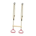 thumbnail image 4 of Barra de trapecio con anillos colgantes para entrenamiento de fuerza, uso en interiores y exteriores Rosa, 4 of 8