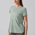 thumbnail image 3 of Lmnyox Short Sleeve Workout Shirts Womens Breathable Lightweight Crew Neck Open Back Yoga Tops Quick Dry Sport Tee, 3 of 8