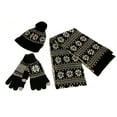 thumbnail image 2 of Christmas Central Unisex Black Jacquard Knit Winter Beanie Hat - One Size, 2 of 3