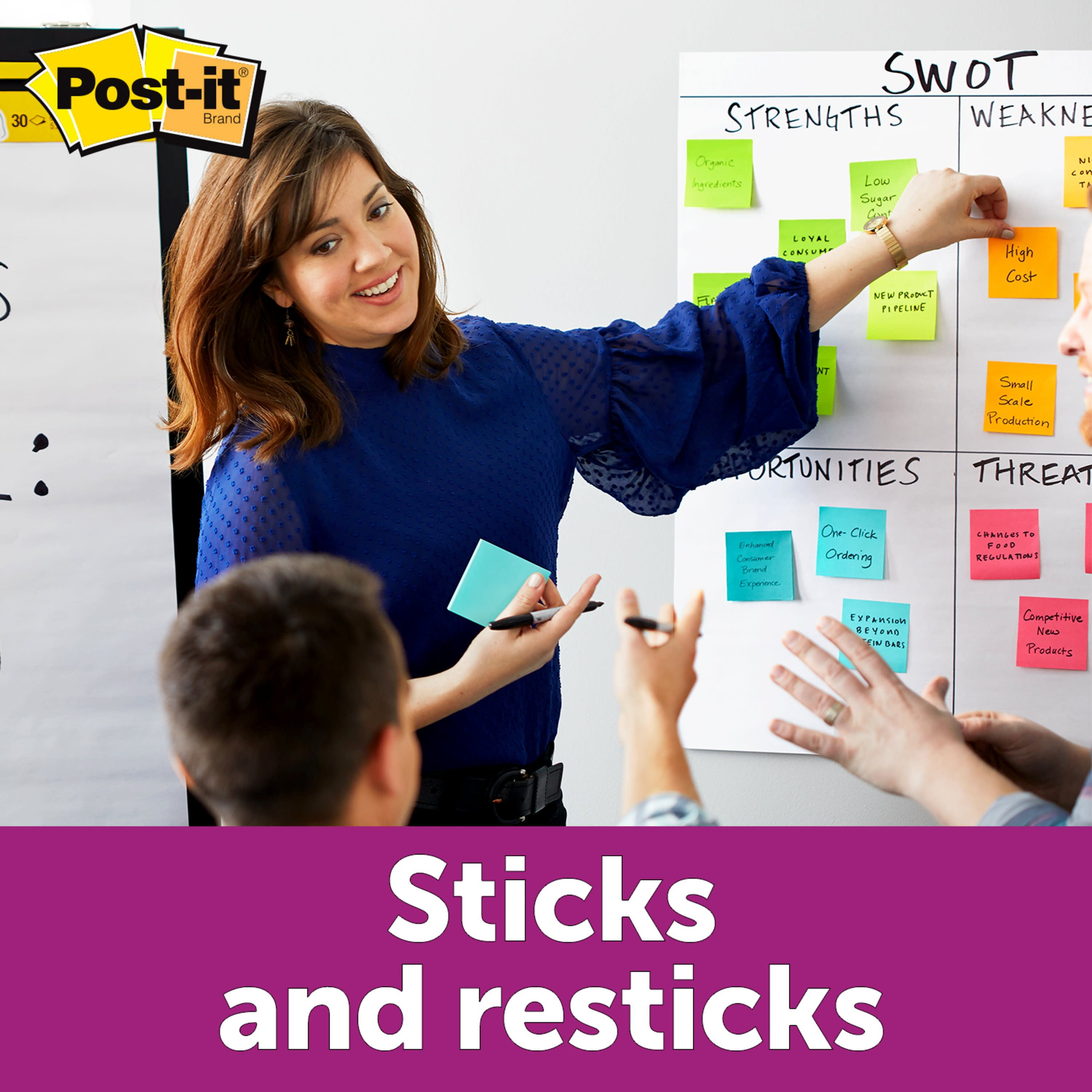 Post-it Super Sticky Notes, 3" x 3", Marrakesh Collection, 24 Pads