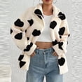 thumbnail image 4 of Cozy Oversized Heart Print Zipper Cardigan For Fall And Winter Long Sleeve Soft Jacket For Women winter coats for women, 4 of 6