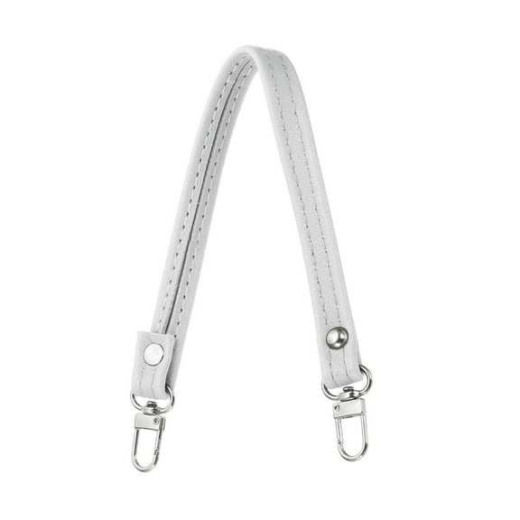 Uxcell 12.6" Leather Purse Handle Strap Leather Purse Strap Silver