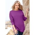 thumbnail image 6 of Roaman's Women's Plus Size Ultimate Cotton Crewneck Long Sleeve Tee, 6 of 6
