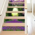 thumbnail image 4 of Stair Decal,3D Purple Flower Pattern Wall Sticker D Stair Sticker Next-Gen Design, 4 of 9