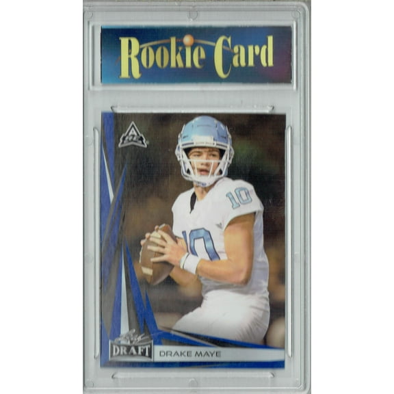 Certified Mint Drake Maye 2023 Leaf Football #B2-4 Blue Special Edition Rookie Card