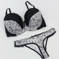 thumbnail image 3 of GHSDFBB Women's Comfortable Push Up Embroidery Lace Bra and Panty Set Plus Size, 3 of 7