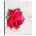 thumbnail image 2 of Illustration de Rose Rouge Aquarelle - Impression sur Toile Florale, 2 of 4