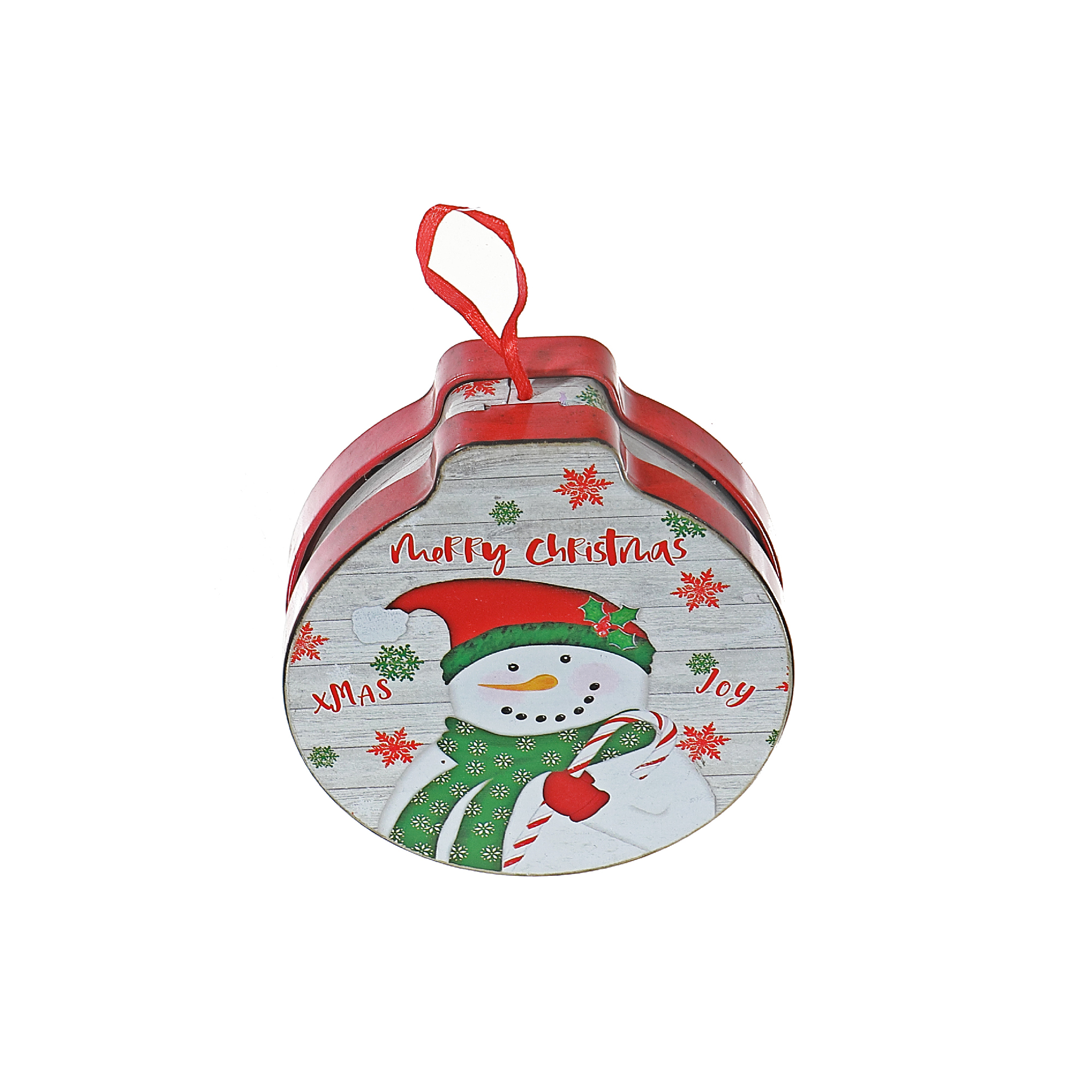 Tin Can Ornament (Snowman) - Set of 5
