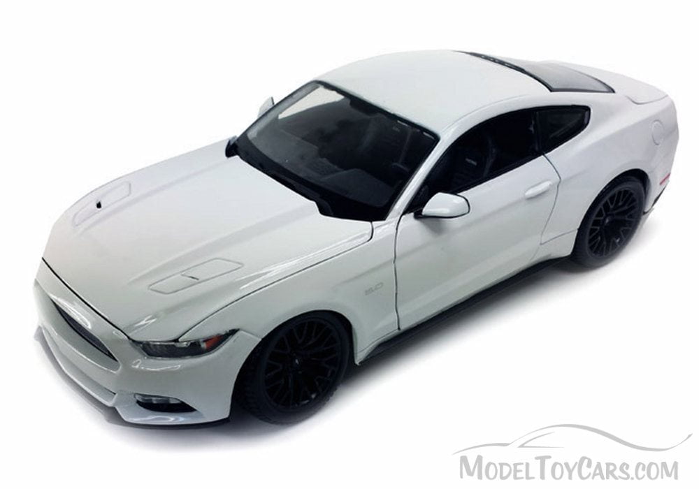white mustang toy car