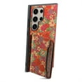 thumbnail image 3 of ELEHOLD for Samsung Galaxy S23 Ultra Leather Wallet Case,Cover with Retro Flower Pattern Built-in Card Slots Kickstand Shockproof Protective Phone Case for Samsung Galaxy S23 Ultra,Summer, 3 of 6