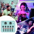 thumbnail image 2 of V8 Sound Card, Silicone Keys with Colored Lights Live Bluetooth Tuning Board, Green for Computers and Mobile Phones, 2 of 5