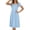 Blue, variant on Glitter Skirt Midi Dress for Women V-Neck Short Sleeve High Waist A-Line Dress Sparkly Comfortable Garment for Date Nights and Parties
