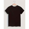 thumbnail image 2 of Camiseta de moda para mujer: cómoda camiseta negra de cuello redondo con estampado geométrico, manga corta, ropa deportiva informal para primavera y verano, para el hogar, para exteriores y para el ti, 2 of 5