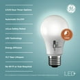 thumbnail image 3 of GE LED+ Timer LED Light Bulb, 60 Watt, Soft White, A19 Bulb, Medium Base, 3 of 10