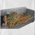 thumbnail image 6 of East Soft Flannel Fleece Throw Blanket, Traditional Malaysian and Javanese Design Rich Retro Revival Pattern with Flowers, Cozy Plush for Indoor and Outdoor Use, 60" x 80", Multicolor, by Ambesonne, 6 of 6
