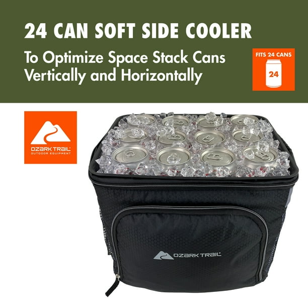 Ozark Trail 24-Can Soft-Sided Cooler, 19 qt, Black - Walmart