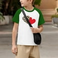 thumbnail image 4 of Blusas y camisas de manga corta con cuello redondo para niños y niñas, blusa de manga corta con estampado de cuello redondo, 4 of 7