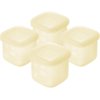Olababy Clear Sense Silicone Storage Containers, 4 Pack, 100% Safe Materials, 4 oz / 120 ml, Lemon