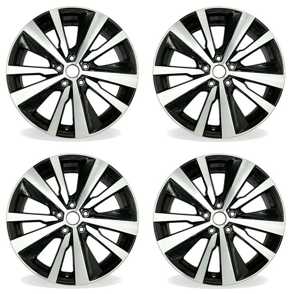 19" Set of 4 19X8 Machined Black Alloy Wheels For Nissan Altima 2019-2022 OEM Design Replacement Rim
