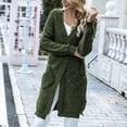 thumbnail image 4 of CEHVOM Cardigan Long à Manches Longues pour Femmes Couleur Unie Ample en Liquidation, 4 of 6