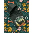 thumbnail image 3 of Retro Distracted By Corgis Hoodie Men - Men Hoodie, Forest Green, 2XL, 3 of 4