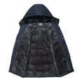 thumbnail image 2 of Winter middle-aged and elderly men's hooded casual detachable plus velvet thickened down padded jacket, 2 of 2