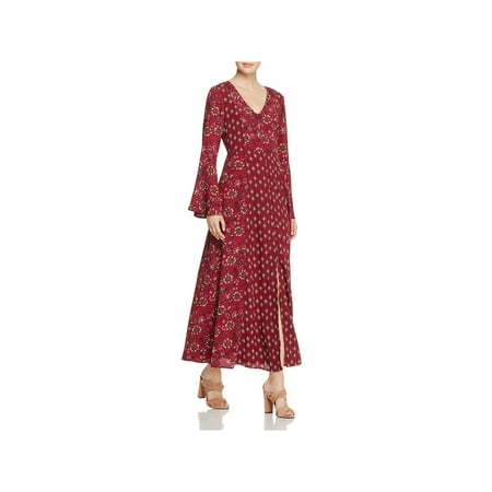 Gypsy Maxi - Band of Gypsies Womens Floral Print Bell Sleeves Maxi Dress