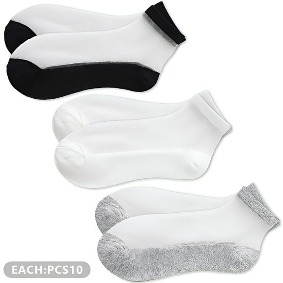 TELOLY 10Pairs Ankle Socks for Women,Cotton Womens No Show Socks Size 9-11,Quarter Socks