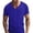 Blue, variant on Men’s Short Sleeve V Neck Solid Color Textured T-Shirt Casual Fashion Top