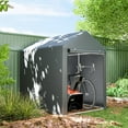 thumbnail image 2 of Outsunny 4 x 6ft Outdoor Storage Shed Tent for Motorcycle Bike Garden Tool, 2 of 9