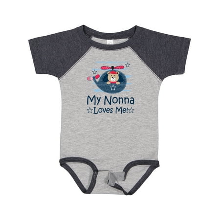 

Inktastic My Nonna Loves Me Grandson Bear Gift Baby Boy Bodysuit