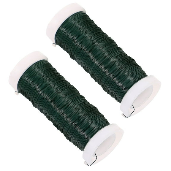 Onaparter 2 Rolls Garden Floral Wires Flexible Wire Plant Branch Tie Flexible Plant Fixing Wire Tie （Dark Green）