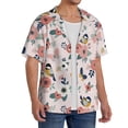 thumbnail image 2 of Gukieu Rose Flowers Print Men's Short-sleeved Shirts, Button-down Pocket Shirts, T-shirts, Beach Vacation Travel Summer Clothing-Medium, 2 of 5