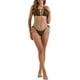 thumbnail image 2 of INSPIRAR CHIC Conjuntos de Bikini de Mujer con Halter y Push Up de 2 Piezas, Parte Inferior de Triángulo con Lazo, Trajes de Baño, Pequeño Café, 2 of 5